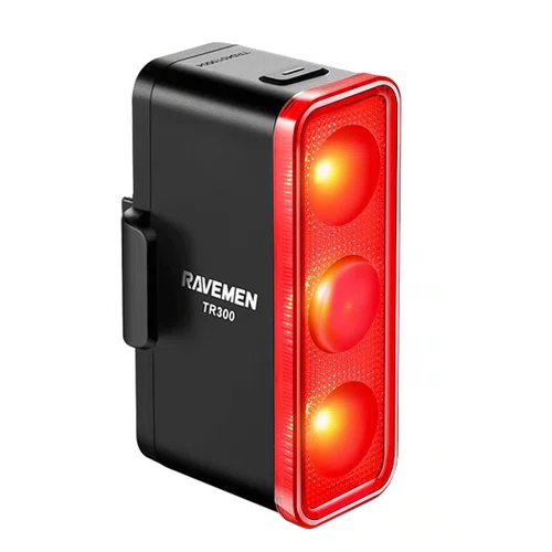 Sinalizador Traseiro de Bicicleta Ravemen TR300 USB 300 Lúmens