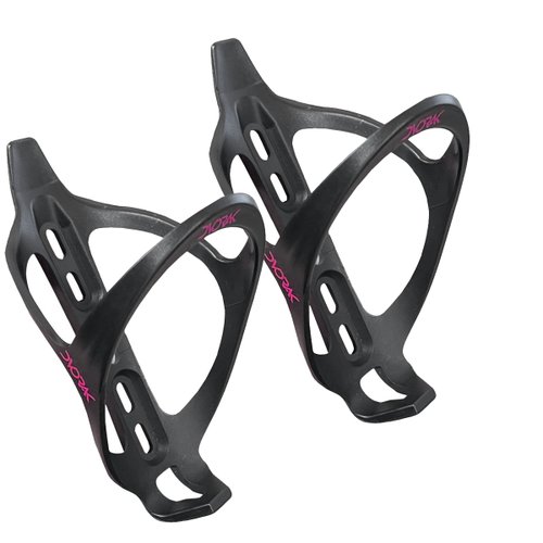 Kit Suporte Garrafa de Ciclismo Dvorak Preto e Rosa 2 Unidades