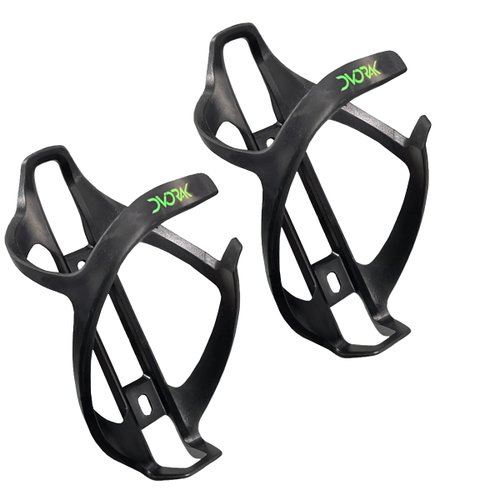 Kit Suporte Garrafa de Ciclismo Dvorak Preto e Verde 2 Unidades Kit Suporte Garrafa de Ciclismo Dvorak Preto e Verde 2 Unidades