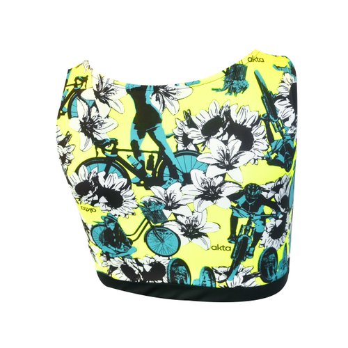 Top de Ciclismo Akta Floral Verde