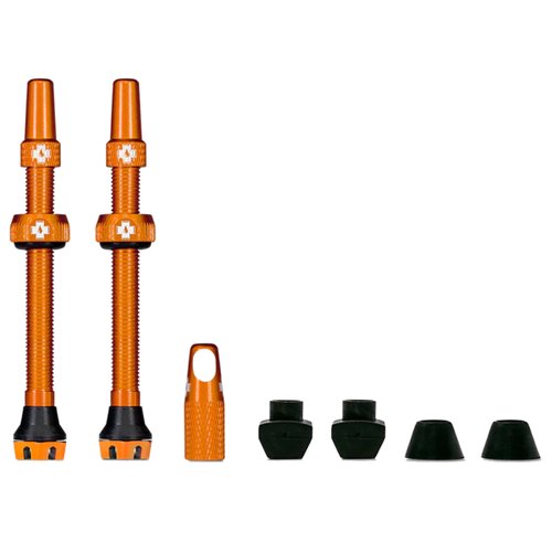 Valvula de Bicicleta Muc-Off Tubeless 44mm Laranja 2 Unidades