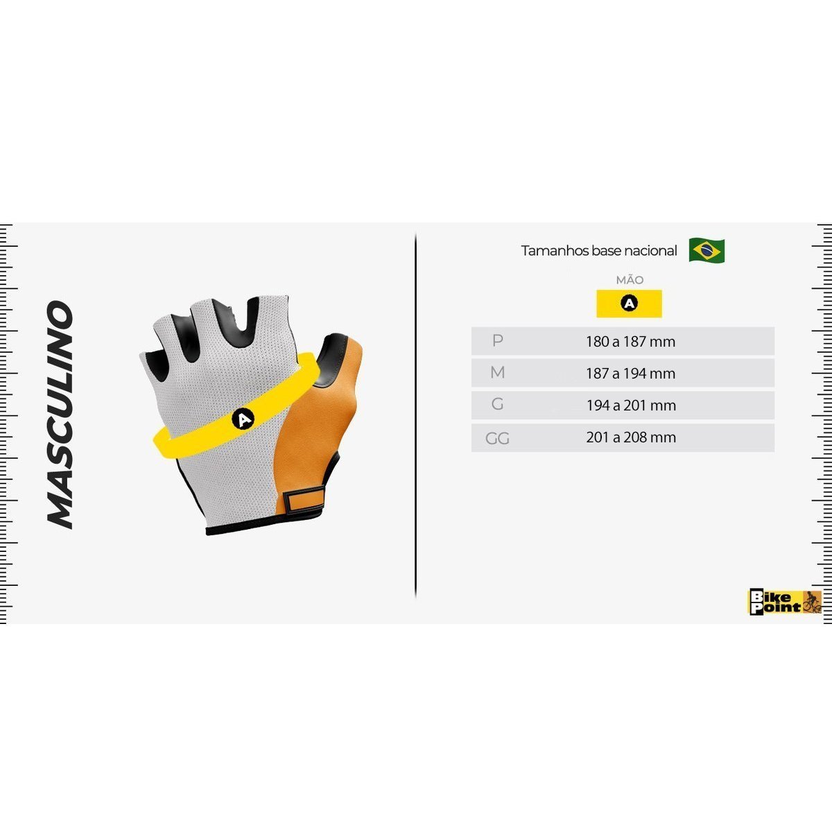 Luva De Ciclista 100% Sling Cinza Luva De Ciclista 100% Sling Cinza