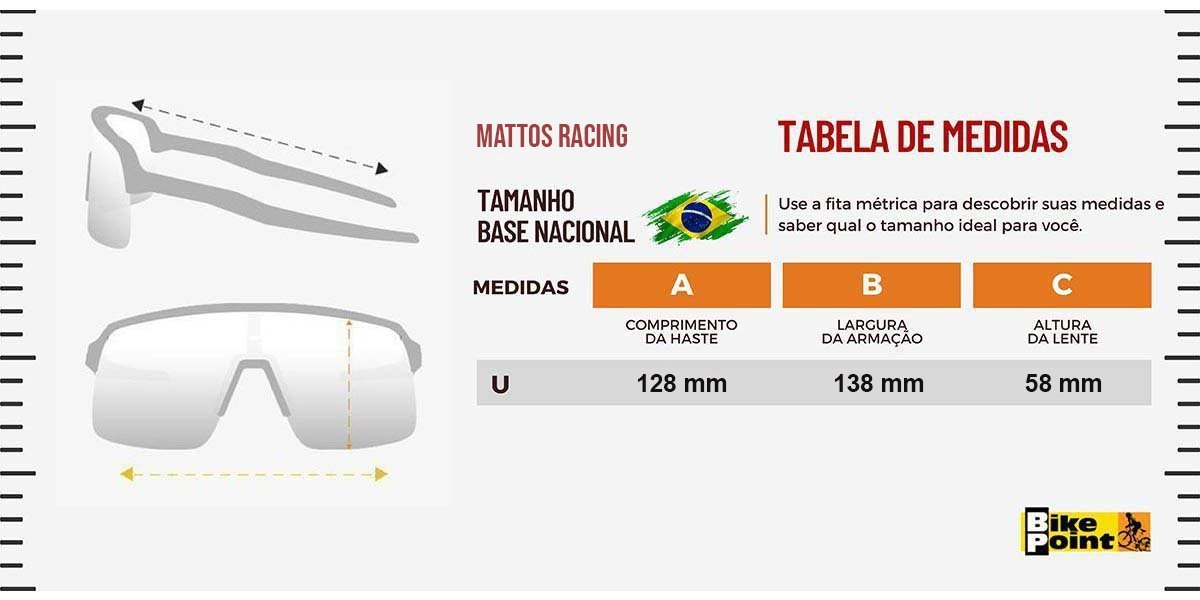 Óculos de Ciclismo Mattos Racing Flow White Óculos de Ciclismo Mattos Racing Flow White