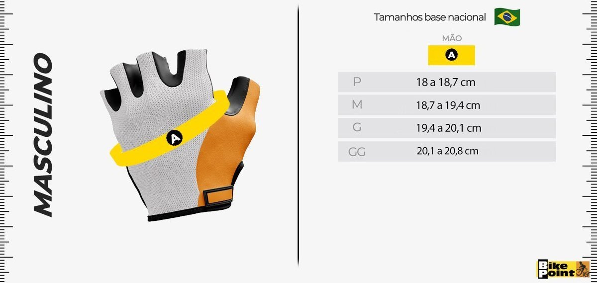 Luva de Ciclismo 100% Brisker Preta Luva de Ciclismo 100% Brisker Preta