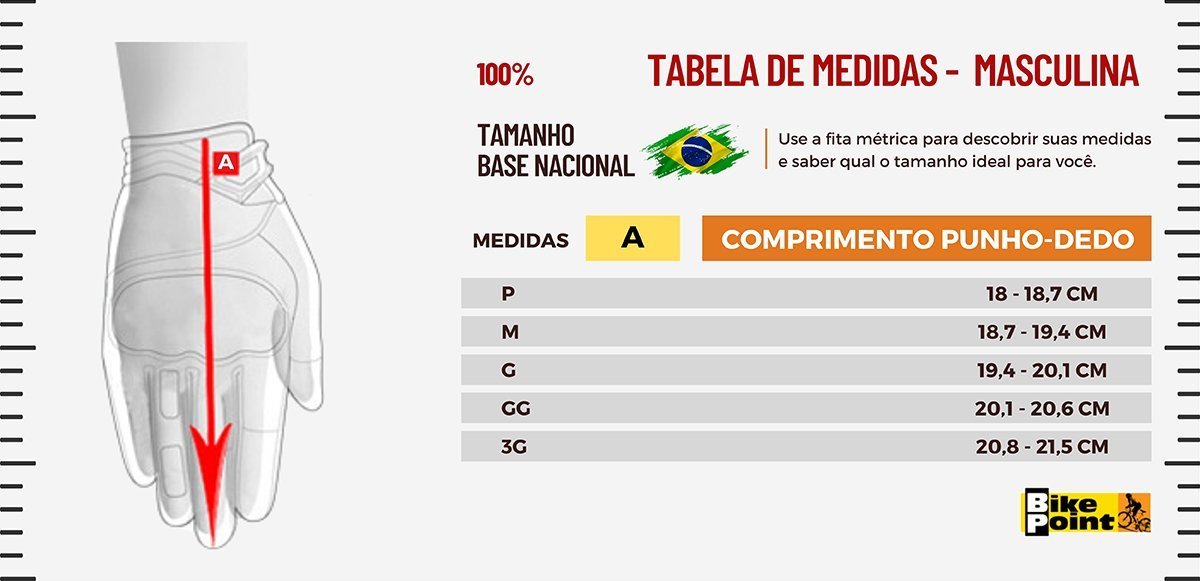 Luva de Ciclismo 100% Sling Cinza Luva de Ciclismo 100% Sling Cinza