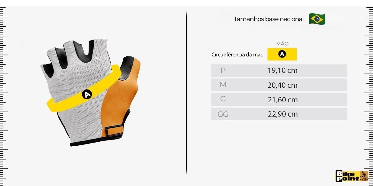 Luva de Ciclismo Dvorak Sprint Laranja Luva de Ciclismo Dvorak Sprint Laranja