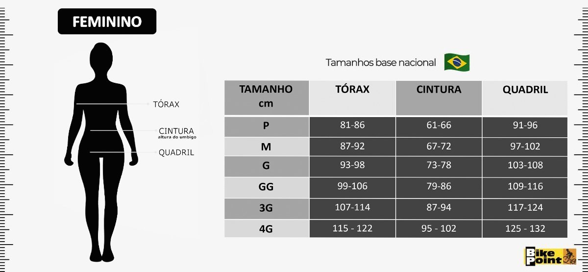Calça Bretelle de Ciclismo SportXtreme Biopower Feminina Preta Calça Bretelle de Ciclismo SportXtreme Biopower Feminina Preta