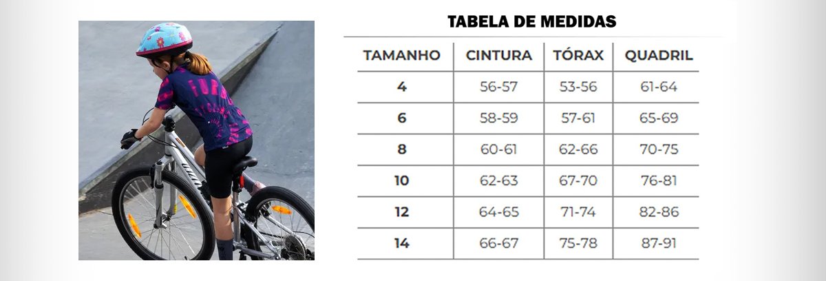 Bermuda de Ciclismo Furbo F20 Infantil Preta Bermuda de Ciclismo Furbo F20 Infantil Preta