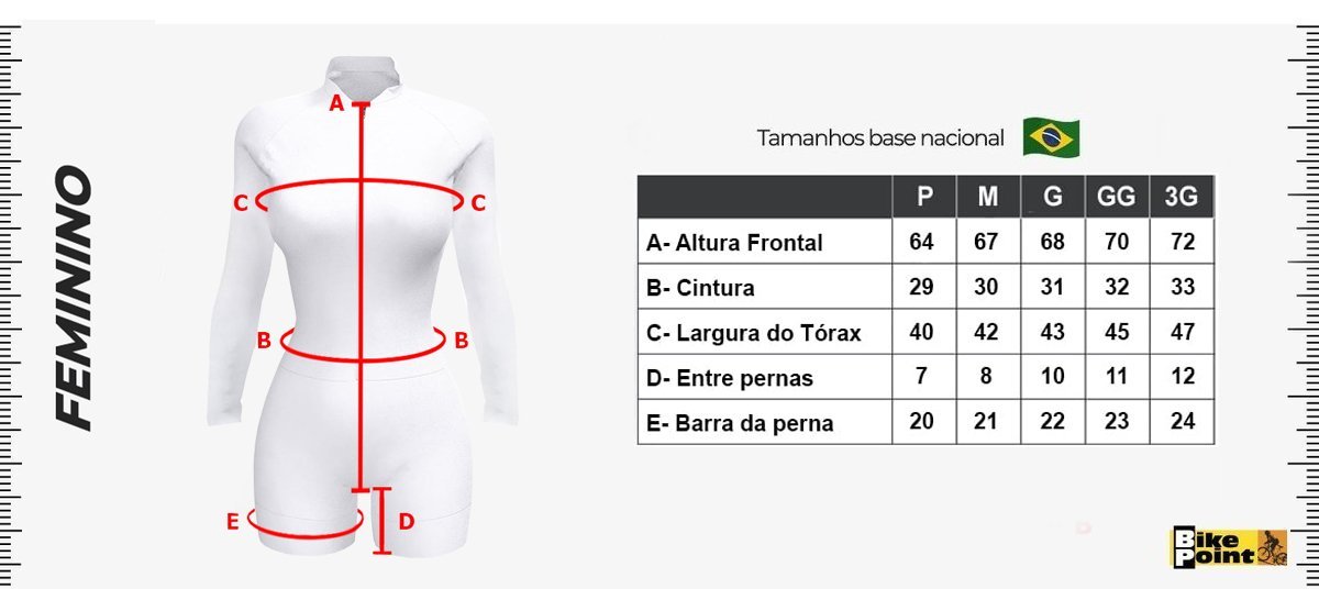 Macaquinho de Ciclismo Barbedo Sabiá Manga Longa Feminino Macaquinho de Ciclismo Barbedo Sabiá Manga Longa Feminino