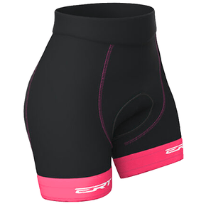 Bermuda de Ciclismo ERT Gel Feminina Preta/Rosa Bermuda de Ciclismo ERT Gel Feminina Preta/Rosa