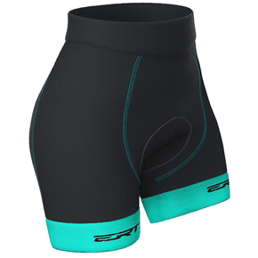 Bermuda de Ciclismo ERT Tiffany Feminina Preta/Azul Bermuda de Ciclismo ERT Tiffany Feminina Preta/Azul