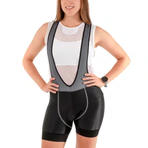Bretelle de Ciclismo ERT Gel Feminino Preto
