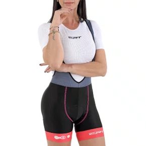 Bretelle de Ciclismo ERT Gel Feminino Preto e Rosa Bretelle de Ciclismo ERT Gel Feminino Preto e Rosa