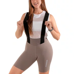 Bretelle de Ciclismo Furbo Unique 2.0 Feminino Cinza