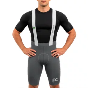 Bretelle de Ciclismo Marcio May Moove Pais do Ciclismo Cinza