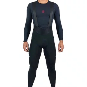 Calça Bretelle de Ciclismo Mauro Ribeiro Ergo Inverno Preto Calça Bretelle de Ciclismo Mauro Ribeiro Ergo Inverno Preto