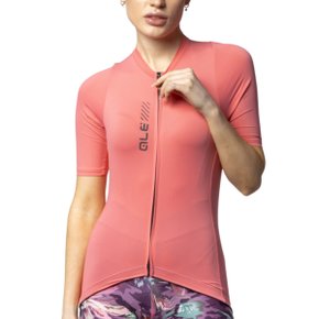 Camisa de Ciclismo ALÉ Color Block Feminina Rosa