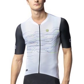 Camisa de Ciclismo ALÉ Megabyte Branca