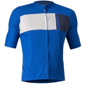 Camisa de Ciclismo Castelli Prologo 7 Jersey Azul e Branca Camisa de Ciclismo Castelli Prologo 7 Jersey Azul e Branca