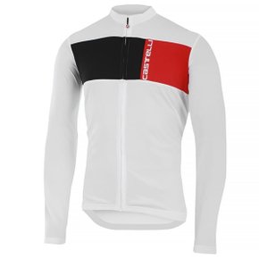 Camisa de Ciclismo Castelli Prologo 7 Manga Longa Branca