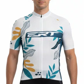 Camisa de Ciclismo ERT Classic Floral Branca