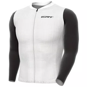 Camisa de Ciclismo ERT Euro Manga Longa Branca Camisa de Ciclismo ERT Euro Manga Longa Branca