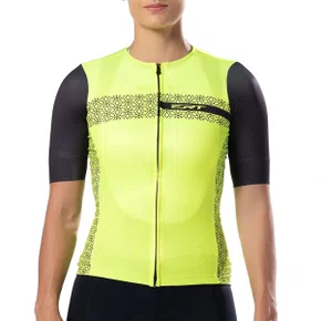 Camisa de Ciclismo ERT Lady Feminina Amarela