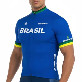Camisa de Ciclismo ERT New Elite Brasil Azul