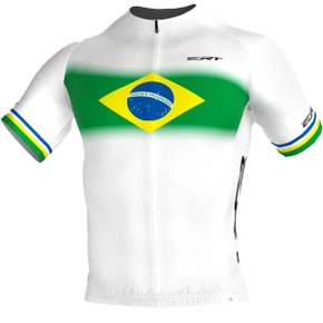 Camisa de Ciclismo ERT New Elite Campeão Brasileiro Branca