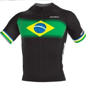 Camisa de Ciclismo ERT New Elite Campeão Brasileiro Preta