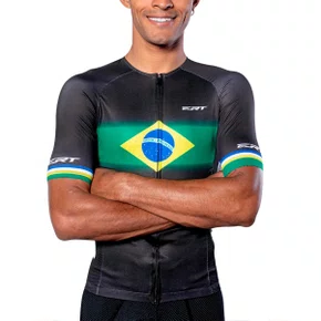 Camisa de Ciclismo ERT New Elite Campeão Brasileiro Preta