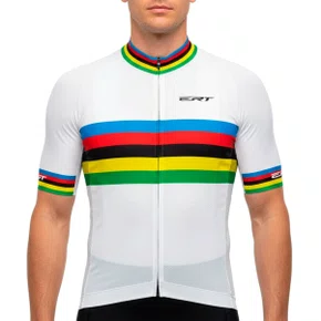 Camisa de Ciclismo ERT Premium Campeao Mundial Branca