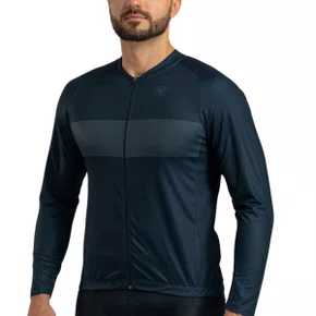 Camisa de Ciclismo Free Force Basic Gravity Manga Longa Azul