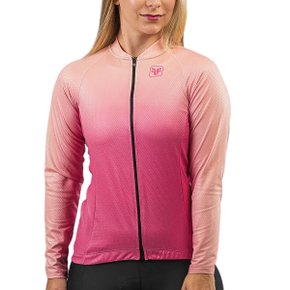 Camisa de Ciclismo Free Force Peach Manga Longa Feminina