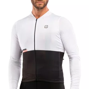 Camisa de Ciclismo Furbo Euro Invicta Manga Longa Branca