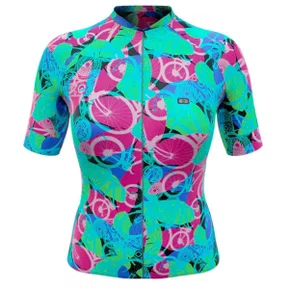 Camisa de Ciclismo Marcio May Funny Neon Euphoria Feminina Camisa de Ciclismo Marcio May Funny Neon Euphoria Feminina