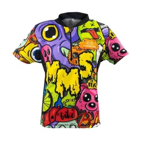 Camisa de Ciclismo Marcio May Light Monstros Infantil Camisa de Ciclismo Marcio May Light Monstros Infantil