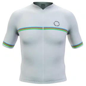 Camisa de Ciclismo Marcio May New Sport Campeão Mundial Branca