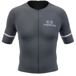 Camisa de Ciclismo Marcio May Pro Lead Cinza