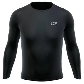 Camisa de Ciclismo Marcio May Racing Segunda Pele Masculina Preta