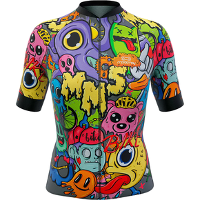 Camisa de Ciclismo Marcio May Sport Monstros Feminino Preto