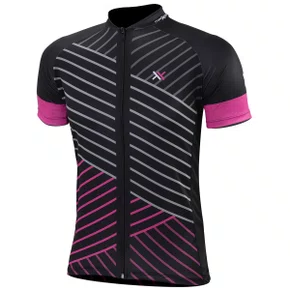 Camisa de Ciclismo Mattos Racing Bike Lines Feminino Preta e Rosa
