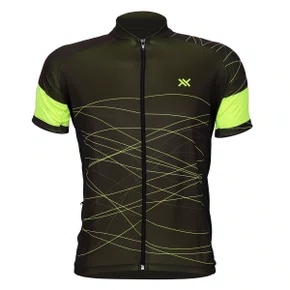 Camisa de Ciclismo Mattos Racing Bike Lines II Preta e Amarela