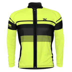 Camisa de Ciclismo Mattos Racing Bike Track II Maga Longa Amarela