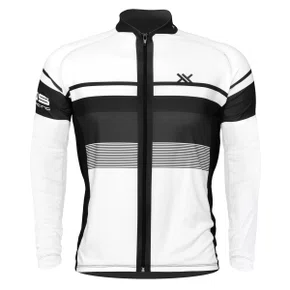Camisa de Ciclismo Mattos Racing Bike Track II Maga Longa Branca