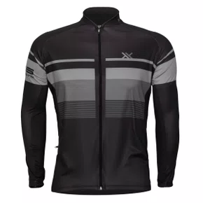 Camisa de Ciclismo Mattos Racing Bike Track II Maga Longa Cinza