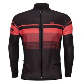Camisa de Ciclismo Mattos Racing Bike Track II Maga Longa Vermelha