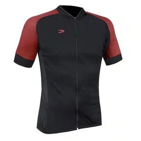 Camisa de Ciclismo Placar Comfort Preta e Vermelha Camisa de Ciclismo Placar Comfort Preta e Vermelha