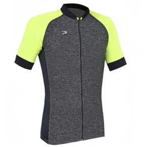 Camisa de Ciclismo Placar Comfort Cinza e Amarelo Camisa de Ciclismo Placar Comfort Cinza e Amarelo
