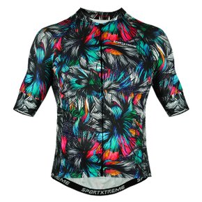 Camisa de Ciclismo SportXtreme Agra Slim Preta e Branca